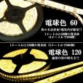 ＬＥＤテープライト　店舗用テープ式LED照明　電球色[倍の明るさ120シリーズ] 100Ｖ　５Ｍ