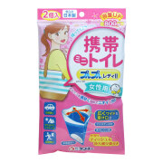オシッコを固め臭いを包む！女性用携帯トイレ　プルプルレディ2（２個入）（女性用プルプル）（800ml）