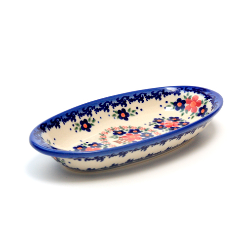 オーバル小皿・ポーリッシュポタリー(ポーランド食器)