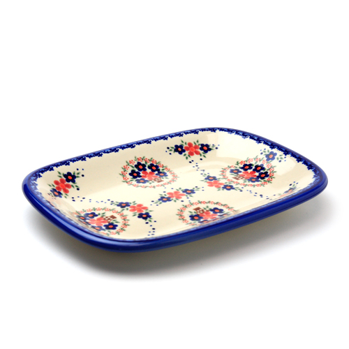 ポーランド食器　長方形皿 スクエアディッシュ・ポーリッシュポタリー(ポーランド食器)