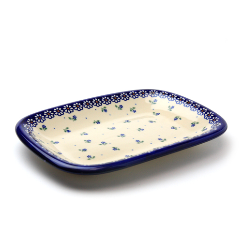 ポーランド陶器　長方形盛り皿・小