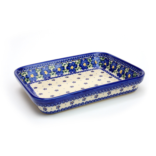 オーブン皿（スクエア）・大 ポーリッシュポタリー(ポーランド食器)