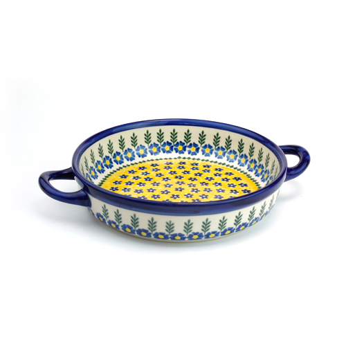 オーブン皿（ラウンド）ポーリッシュポタリー(ポーランド食器)