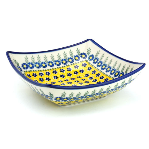 ポーランド食器★長皿、大皿、皿 ポーリッシュポタリー CERAMIKA ARTYSTYCZNA 仕切り皿26cm 高さ