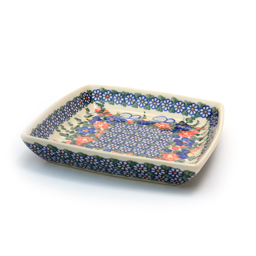 角皿・20×20cmポーリッシュポタリー(ポーランド食器)