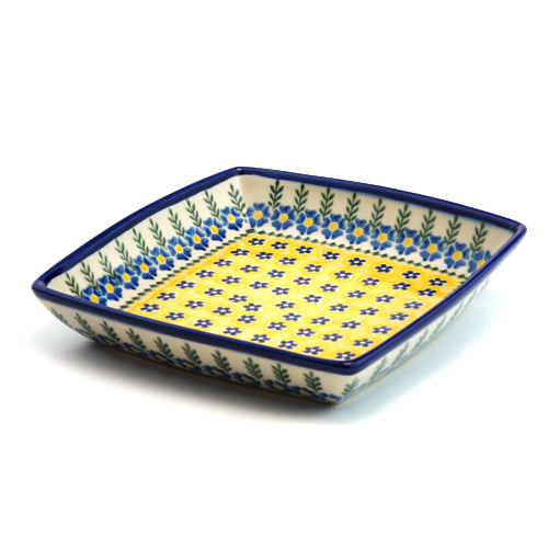 角皿・20×20cmポーリッシュポタリー(ポーランド食器)