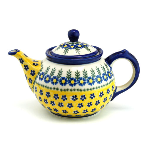 ポーランド陶器　ティーポット・大
