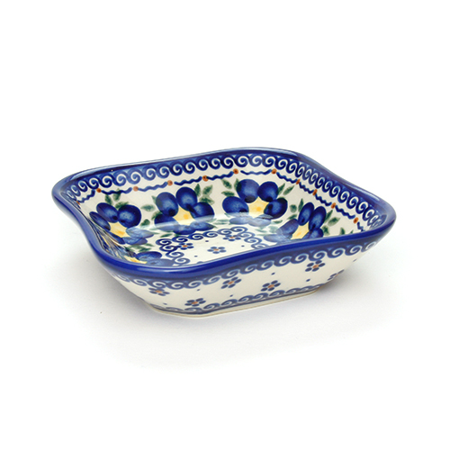 ポーランド陶器　スクエアディッシュ・小