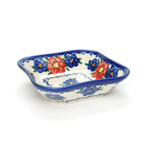 ポーランド陶器　スクエアディッシュ・小