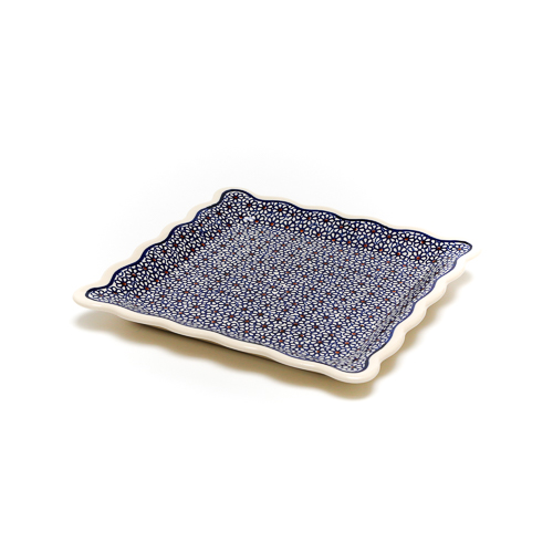 ポーランド陶器　スクエアプレート・大