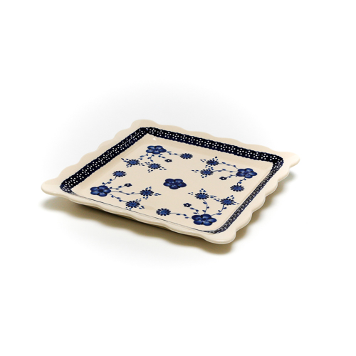 ポーランド陶器　スクエアプレート・大