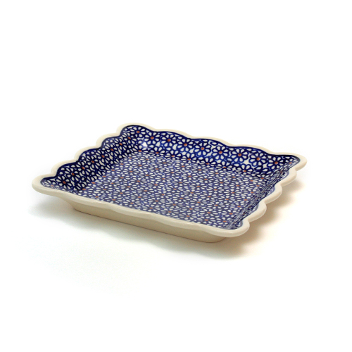 スクエアプレート・小・ポーリッシュポタリー(ポーランド食器)