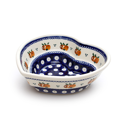 ポーランド陶器　ハートボウルφ16cm