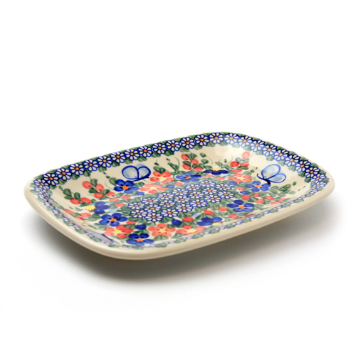 長方形盛皿Sポーリッシュポタリー(ポーランド食器)