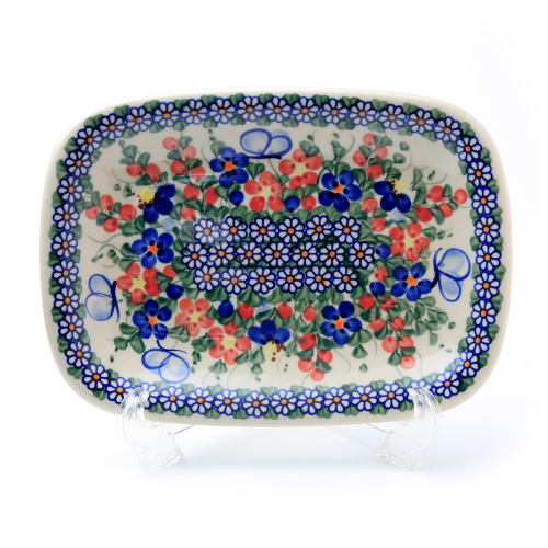 長方形盛皿Sポーリッシュポタリー(ポーランド食器)