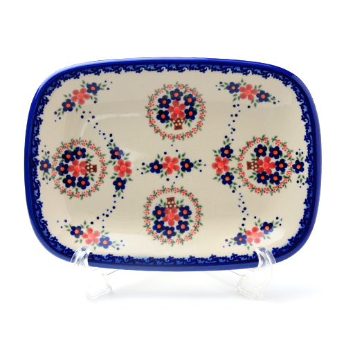 ポーランド陶器　長方形盛り皿・小