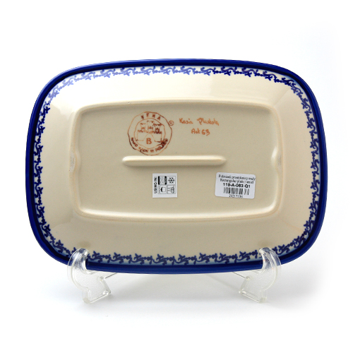 ポーランド食器　長方形皿 新品】 ポーランド食器 ポーリッシュポタリー スクエアプレート ケーキ