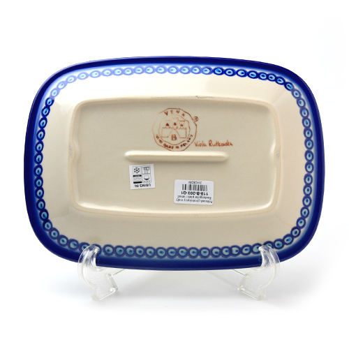 ポーランド陶器　長方形盛り皿・小