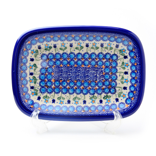 ポーランド陶器　長方形盛り皿・小