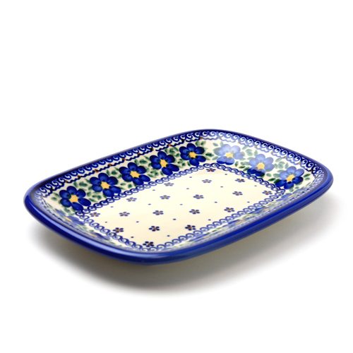 ポーランド陶器　長方形盛り皿・小