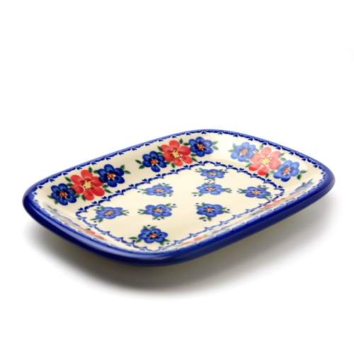ポーランド食器★長皿、大皿、皿 長方形盛皿Sポーリッシュポタリー(ポーランド食器)