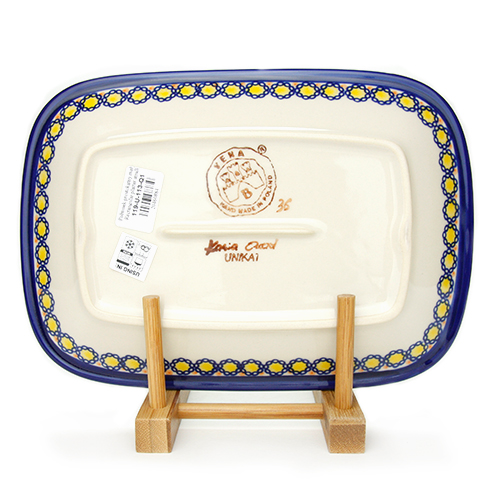 ポーランド陶器　長方形盛り皿・小
