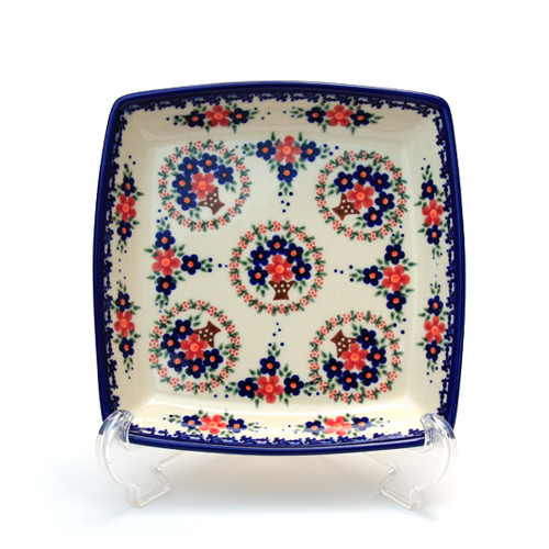 ポーランド陶器　スクエアプレート