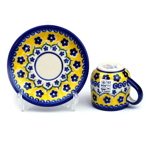 ポーランド陶器　エスプレッソカップ&ソーサー