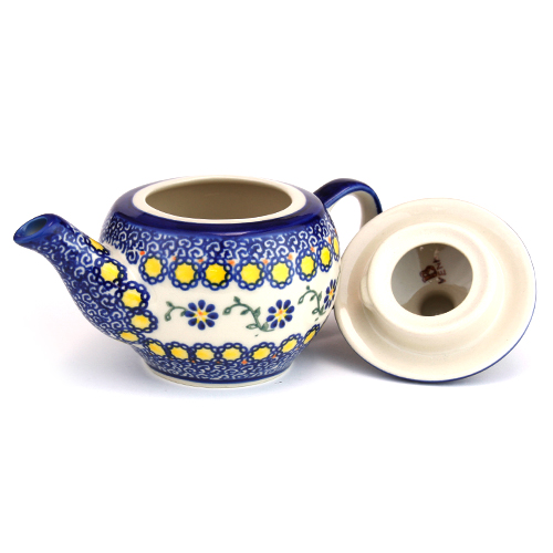 ポーランド陶器　ティーポット・小