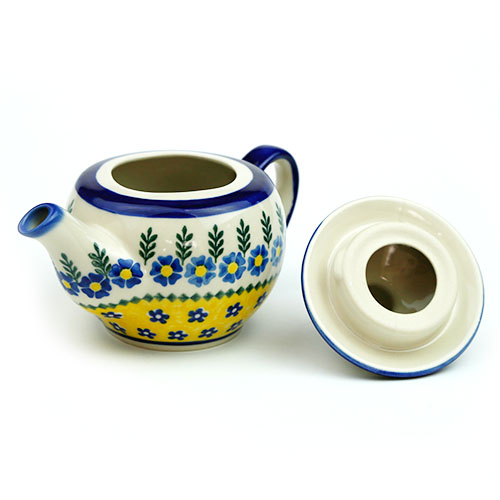 ポーランド陶器　ティーポット・小