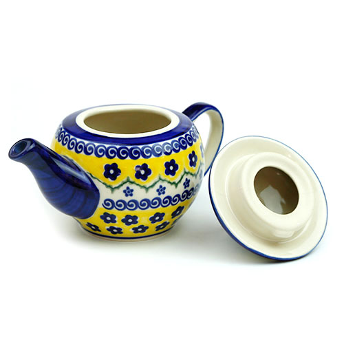 ポーランド陶器　ティーポット・小
