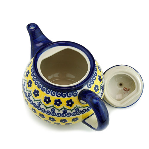 ポーランド陶器　ティーポット・大