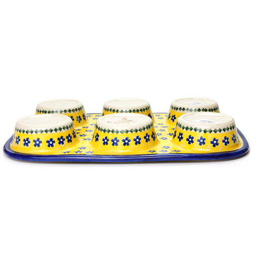 マフィン型・ポーリッシュポタリー(ポーランド食器)