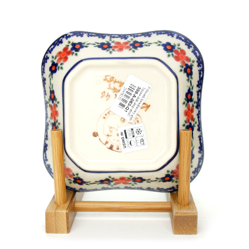 ポーランド陶器　スクエアディッシュ・小