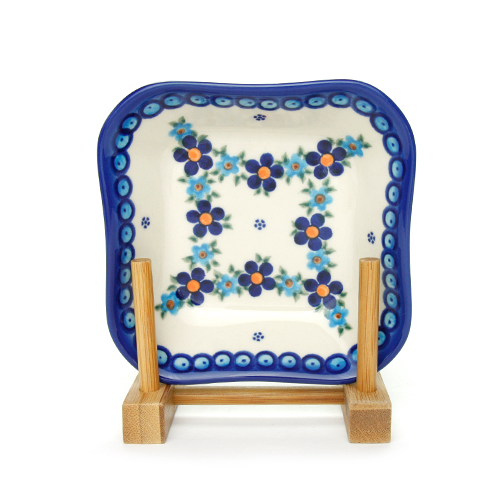 ポーランド陶器　スクエアディッシュ・小