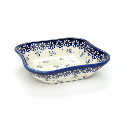 ポーランド陶器　スクエアディッシュ・小