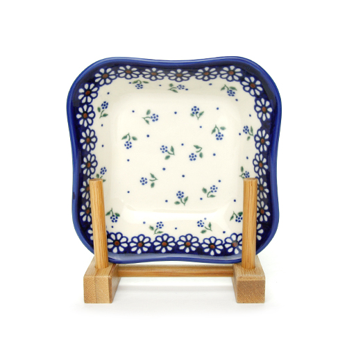 ポーランド陶器　スクエアディッシュ・小