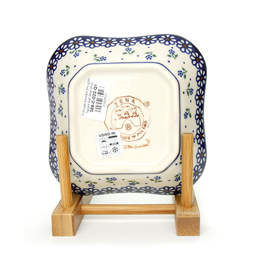 ポーランド陶器　スクエアディッシュ・小