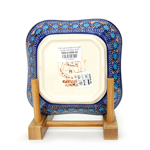 ポーランド陶器　スクエアディッシュ・小