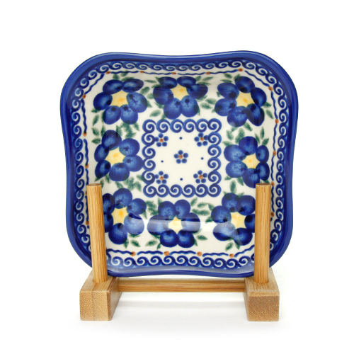 ポーランド陶器　スクエアディッシュ・小