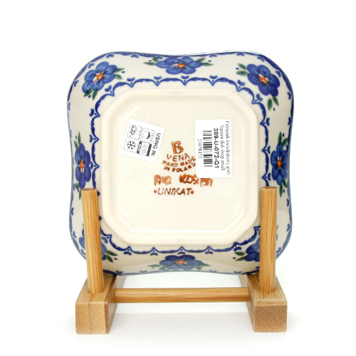 ポーランド陶器　スクエアディッシュ・小