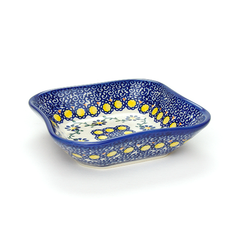 ポーランド陶器　スクエアディッシュ・小