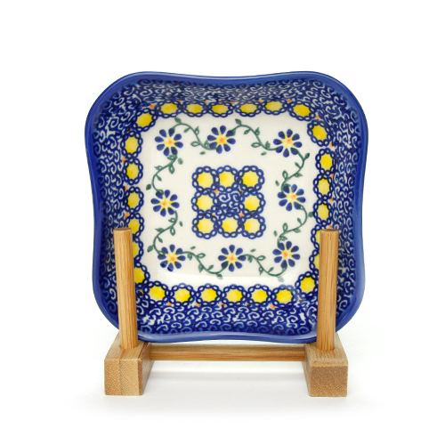 ポーランド陶器　スクエアディッシュ・小