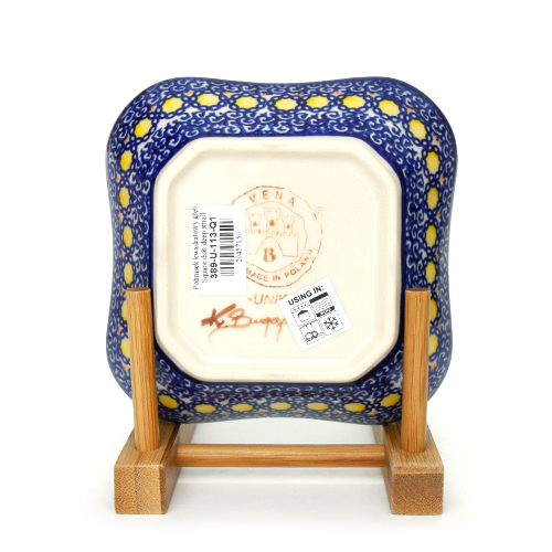 ポーランド陶器　スクエアディッシュ・小