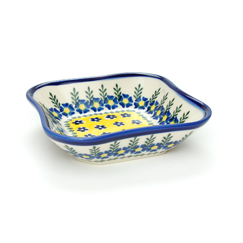 ポーランド陶器　スクエアディッシュ・小