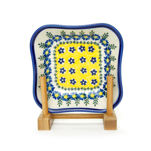 ポーランド陶器　スクエアディッシュ・小