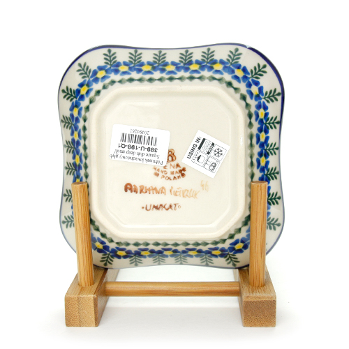 ポーランド陶器　スクエアディッシュ・小