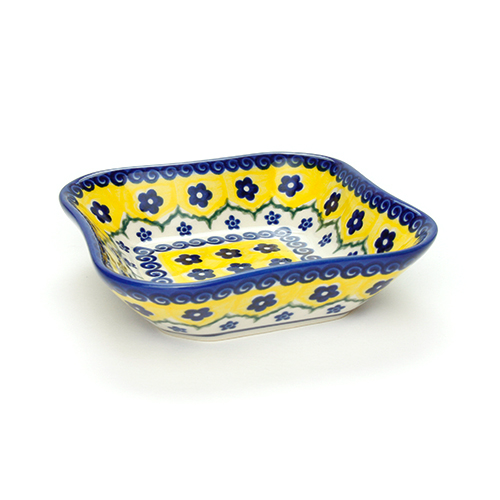 ポーランド陶器　スクエアディッシュ・小