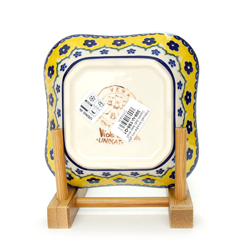 ポーランド陶器　スクエアディッシュ・小