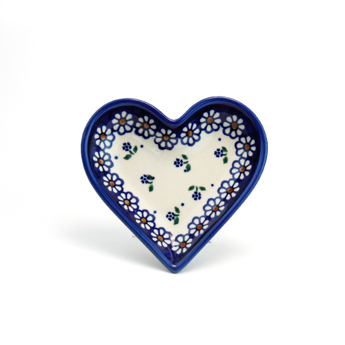ポーランド陶器　ハートプレート